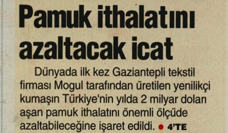 Pamuk ithalatını azaltacak icat